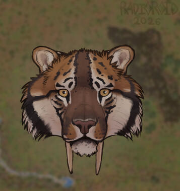 Smilodon skull reconstruction